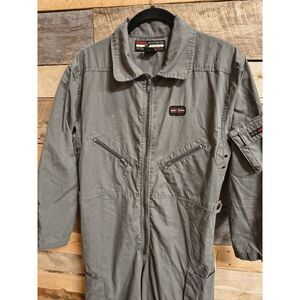 VTG 90s Lee Pipes Issue 2000 Size M Overalls Coveralls Green Flightsuit